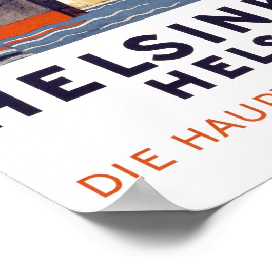 Helsinki Vintage Travel Poster - Wiederherstellung (Ecke)