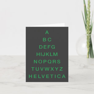 Helvetica Alphabet Christmas Tree Feiertagskarte