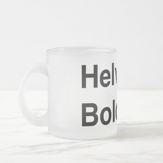 Helvetica Bold Mattglastasse (Links)