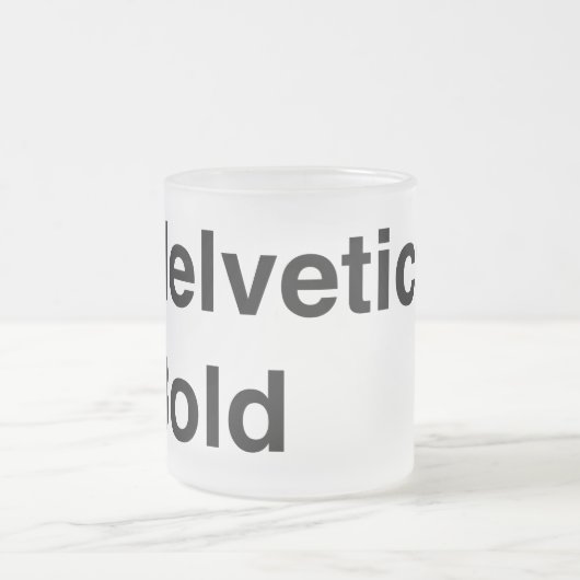 Helvetica Bold Mattglastasse (Mittel)