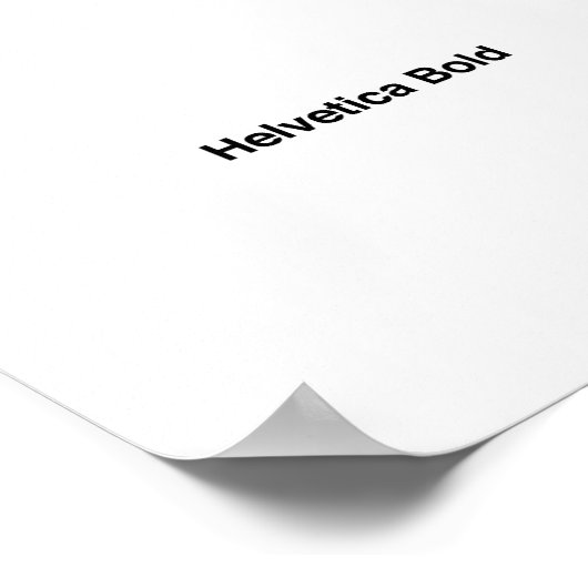 Helvetica Bold Poster (Ecke)
