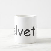 Helvetica im Comic ohne Tasse! Kaffeetasse (Mittel)