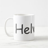 Helvetica im Comic ohne Tasse! Kaffeetasse (Links)