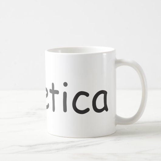 Helvetica im Comic ohne Tasse! Kaffeetasse (Rechts)
