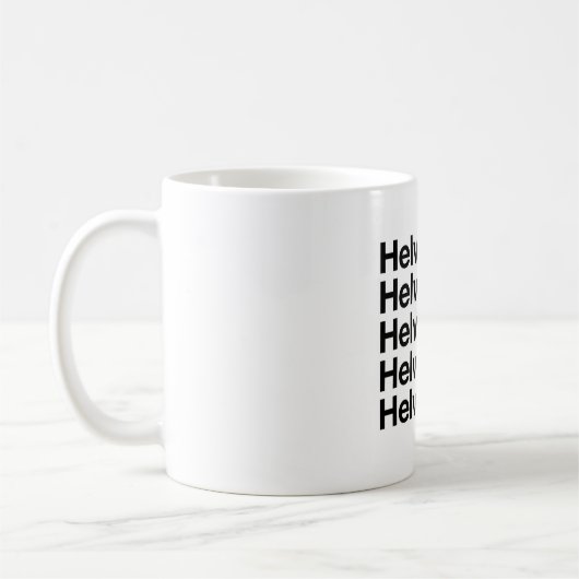 Helvetica& Kaffeetasse (Links)