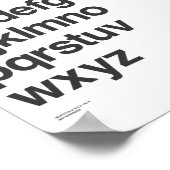 Helvetica Kleinschreibung Poster (Ecke)