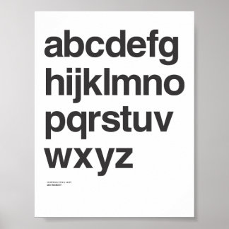 Helvetica Kleinschreibung Poster