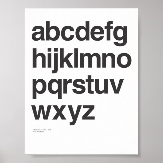 Helvetica Kleinschreibung Poster (Vorne)