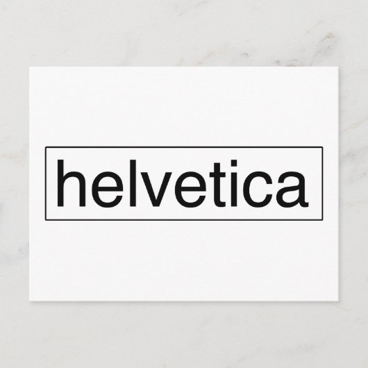 Helvetica Postkarte (Vorderseite)