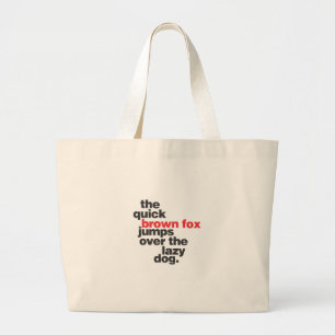 helvetica-quickbrownfox.ai jumbo stoffbeutel