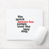 helvetica-quickbrownfox.ai mousepad (Mit Mouse)