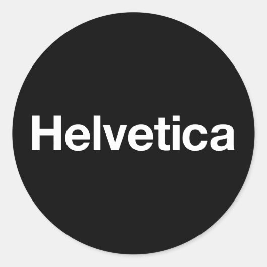 Helvetica Runder Aufkleber (Vorderseite)