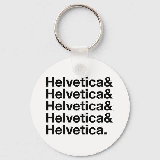 Helvetica& Schlüsselanhänger (Vorderseite)