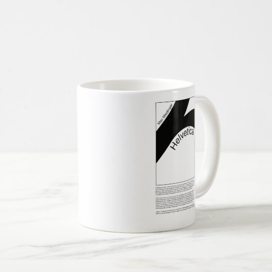 Helvetica Typography | Demo Design Kaffeetasse (VorderseiteRechts)