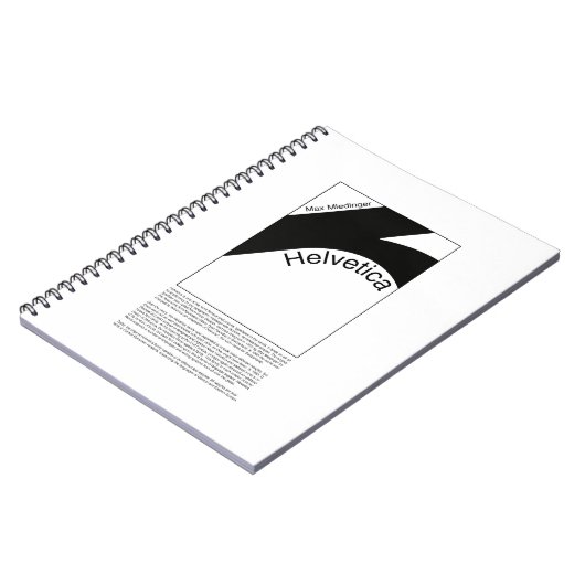 Helvetica Typography | Demo Design Notizblock (Linke Seite)