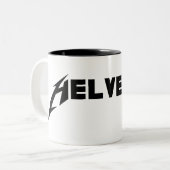 Helvetica Zweifarbige Tasse (Vorderseite Links)