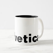 HELVETICA ZWEIFARBIGE TASSE (VorderseiteRechts)