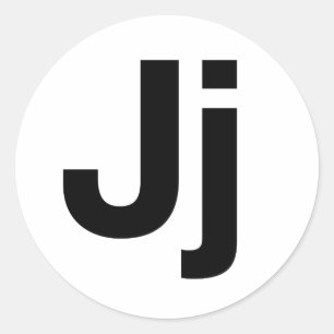 HelveticaJj Runder Aufkleber