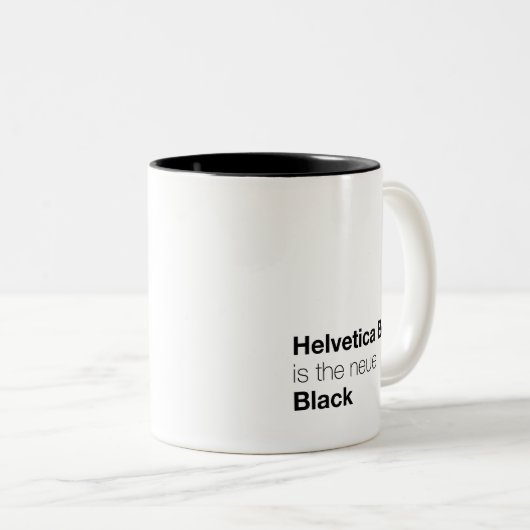 Helveticamutiges ist das neue Schwarze Zweifarbige Tasse (VorderseiteRechts)