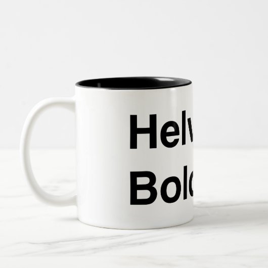 Helveticamutiges Zweifarbige Tasse (Links)