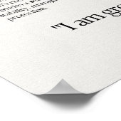 Hematite Gem Crystal Meaning Card Poster (Ecke)