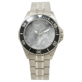 Hematite Gray Scribbled Texture Armbanduhr