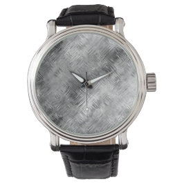 Hematite Gray Scribbled Texture Armbanduhr