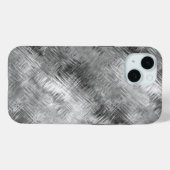 Hematite Gray Scribbled Texture Case-Mate iPhone Hülle (Rückseite (Horizontal))