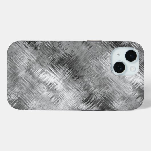 Hematite Gray Scribbled Texture Case-Mate iPhone Hülle (Rückseite (Horizontal))