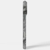 Hematite Gray Scribbled Texture Case-Mate iPhone Hülle (Rückseite / Rechts)