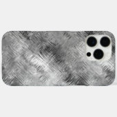 Hematite Gray Scribbled Texture Case-Mate iPhone Hülle (Rückseite (Horizontal))