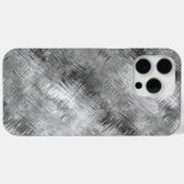 Hematite Gray Scribbled Texture Case-Mate iPhone Hülle (Rückseite (Horizontal))