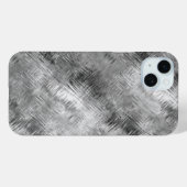 Hematite Gray Scribbled Texture Case-Mate iPhone Hülle (Rückseite (Horizontal))