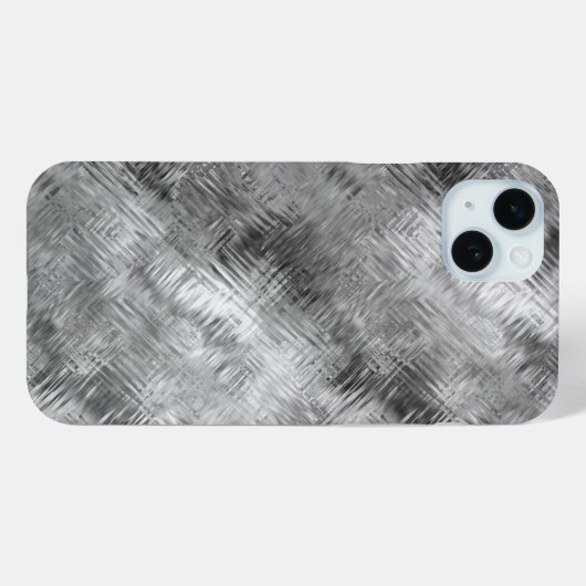 Hematite Gray Scribbled Texture Case-Mate iPhone Hülle (Rückseite (Horizontal))