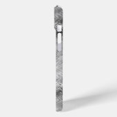 Hematite Gray Scribbled Texture Case-Mate iPhone Hülle (Rückseite / Links)