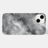 Hematite Gray Scribbled Texture Case-Mate iPhone Hülle (Rückseite (Horizontal))