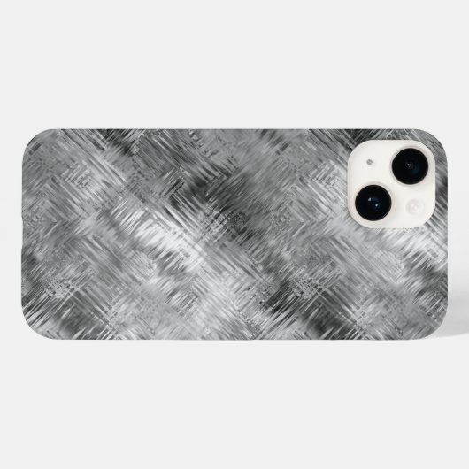 Hematite Gray Scribbled Texture Case-Mate iPhone Hülle (Rückseite (Horizontal))