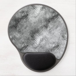 Hematite Gray Scribbled Texture Gel Mousepad