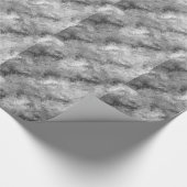 Hematite Gray Scribbled Texture Geschenkpapier (Ecke)