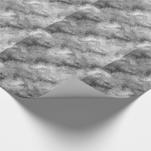 Hematite Gray Scribbled Texture Geschenkpapier (Ecke)