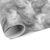 Hematite Gray Scribbled Texture Geschenkpapier (Rolleneckpunkt)