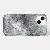 Hematite Gray Scribbled Texture iPhone Hülle (Rückseite (Horizontal))
