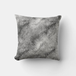 Hematite Gray Scribbled Texture Kissen