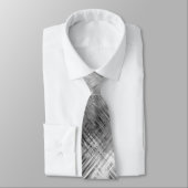 Hematite Gray Scribbled Texture Krawatte (Gebunden)