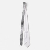 Hematite Gray Scribbled Texture Krawatte (Rückseite)