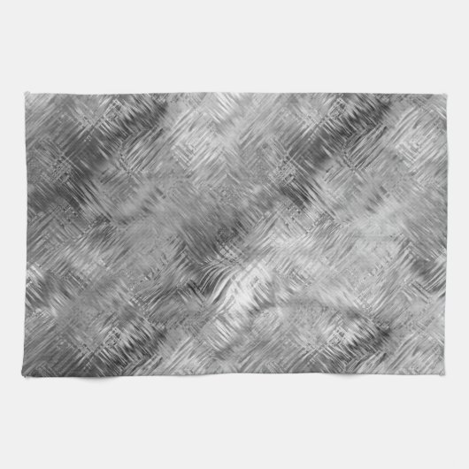 Hematite Gray Scribbled Texture Küchentuch (Horizontal)
