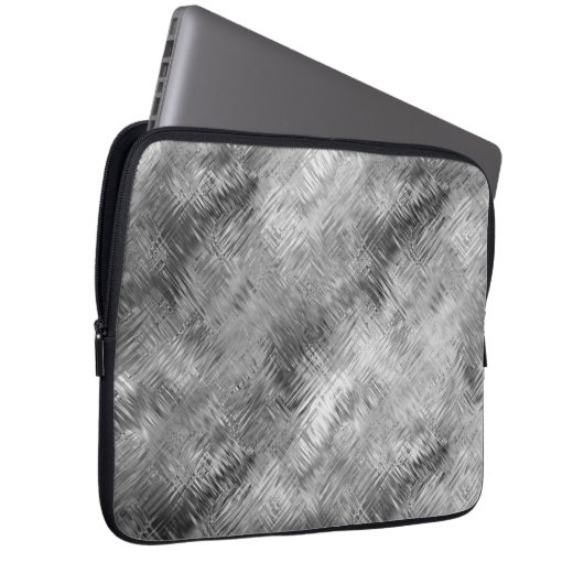 Hematite Gray Scribbled Texture Laptopschutzhülle (Vorne Rechts)