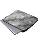 Hematite Gray Scribbled Texture Laptopschutzhülle (Vorne Knopf)