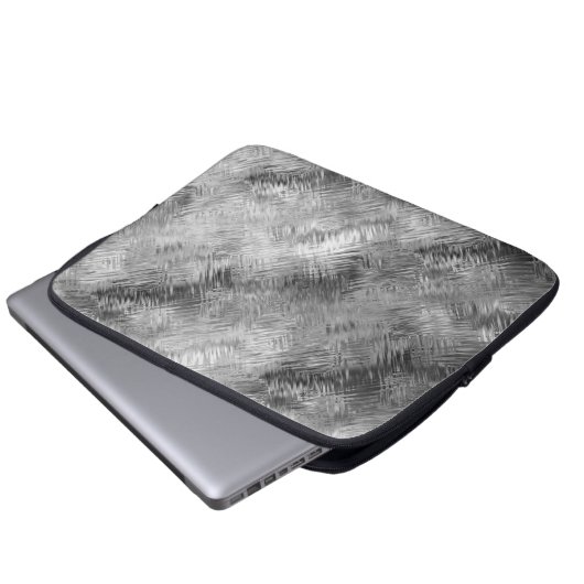 Hematite Gray Scribbled Texture Laptopschutzhülle (Vorne Knopf)
