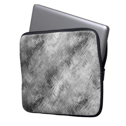 Hematite Gray Scribbled Texture Laptopschutzhülle (Vorderseite Links)